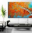 1. Decoração clean com quadro grande e colorido para sala de estar moderna  Foto: Viva Decora