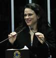 A advogada Janaína Paschoal em discurso no Congresso pelo impeachment de Dilma Rousseff, em 2016  Foto: Geraldo Magela / Agência Senado