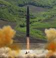 Teste de míssil intercontinental da Coreia do Norte, em julho de 2017  Foto: ANSA / Ansa - Brasil