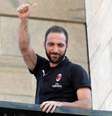 Higuaín é apresentado pelo Milan e mira títulos na temporada  Foto: ANSA / Ansa - Brasil