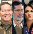 Da esq, os vices dos cinco candidatos que aparecem mais bem colocados nas pesquisas: Fernando Haddad, General Mourão, Eduardo Jorge, Kátia Abreu e Ana Amélia  Foto: Reuters/IADC/AFP/Ag. Senado / BBC News Brasil