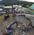 Vista aérea da região castigada por terremotos na Ilha de Lombok, na Indonésia  Foto: Antara Foto/Zabur Karuru/ via REUTERS / Reuters