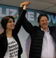 Manuela d'Ávilla e Fernando Haddad em evento da candidatura  Foto: Paulo Whitaker / Reuters