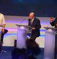 Boulos, Meirelles e Ciro Gomes durante debate da Band  Foto: Nilton Fukuda / Estadão Conteúdo