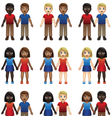 Emojis de casal poderão ter variação de raça em 2019  Foto: Unicode Cortisum / Divulgação