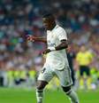 O atacante Vinícius Jr., em sua estréia no estádio do Real Madrid  Foto: Arroyo Moreno / Getty Images