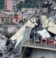 Ponte que caiu na cidade italiana de Gênova 
 14/8/2018    REUTERS/Stefano Rellandini   Foto: Reuters