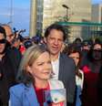 Presidente do PT, Gleisi Hoffmann protocolou candidatura de Lula ao lado de Haddad e Manuela D'Ávila  Foto: Walterson Rosa / Framephoto / Estadão