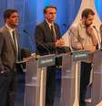 Presidenciáveis durante debate na sexta-feita, 18, exibido pela RedeTV!  Foto: Guilherme Rodrigues/Futura Press / Estadão