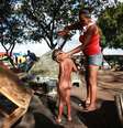 Venezuelanos espalhados pela Praça Simon Bolívar em Boa Vista, Roraima  Foto: Werther Santana / Estadão Conteúdo