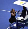 Serena Williams discutiu com o árbitro Carlos Ramos durante a final do Aberto dos Estados Unidos  Foto: Danielle Parhizkaran / USA Today Sports / Reuters