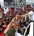 Candidato do PT à Presidência, Fernando Haddad, faz campanha em Vitória da Conquista (BA)  Foto: Carlos Casaes/Divulgação/Ascom Rui Costa / Estadão