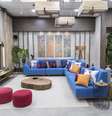 A sala da sede: possível cenário de muita lavagem de roupa suja entre os peões  Foto: Edu Moraes / RecordTV