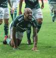 Felipe Melo comemora gol pelo Palmeiras  Foto: Tiago Caldas / Fotoarena / Estadão Conteúdo