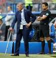 Técnico do Uruguai, Óscar Tabárez, durante partida contra a França 06/07/2018   REUTERS/Darren Staples   Foto: Reuters