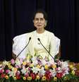 Aung San Suu Kyi, venceu do Prêmio Nobel da Paz em 1991.  Foto: EPA / Ansa - Brasil
