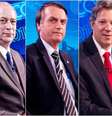 Ciro, Bolsonaro, Haddad e Alckmin, os quatro melhores colocados nas pesquisas de intenção e votos  Foto:  João Cotta/TV Globo  / Divulgação