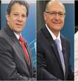 Em ordem alfabética, Ciro Gomes, Fernando Haddad, Geraldo Alckmin e Marina Silva: presenças confirmadas no debate da Globo  Foto:  Reinaldo Marques/TV Globo / Divulgação