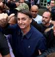 Jair Bolsonaro após depositar o seu voto no Rio de Janeiro  Foto: DW / Deutsche Welle