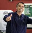 Jair Bolsonaro em colégio eleitoral no Rio, em 7 de outubro  Foto: ANSA / Ansa - Brasil