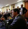 Candidato do PT à Presidência, Fernando Haddad, dá entrevista coletiva após visitar CNBB
11/10/2018
REUTERS/Adriano Machado  Foto: Reuters