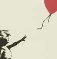 Originalmente um grafite pintado num muro de Londres, obra "Girl With Balloon" é uma das mais conhecidas de Banksy  Foto: DW / Deutsche Welle