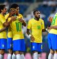 Seleção Brasileira comemora gol de Gabriel Jesus  Foto: Waleed Ali / Reuters