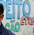 João Doria apostou em relacionar o adversário ao OT  Foto: Aloísio Maurício / Fotoarena / Estadão