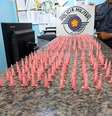 Droga foi apreendida pela polícia no quarto do suspeito  Foto: Polícia Militar/Divulgação / Estadão