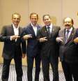 Doria (PSDB) se encontrou com Mourão, Levy Fidelix, Rodrigo Tavares e outros apoiadores do PRTB  Foto: Divulgação / Estadão Conteúdo