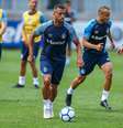 Treino do Grêmio foi parcialmente fechado para a imprensa  Foto: Lucas Uebel / Grêmio FBPA