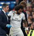 Marcelo deixou o campo no duelo contra o Viktoria Plzen  Foto: Paul Hanna / Reuters