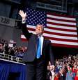 Donald Trump, presidente dos Estados Unidos, durante evento no dia 26 de outubro em Charlotte, na Carolina do Norte  Foto: Kevin Lamarque / Reuters
