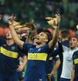 Jogadores do Boca Juniors comemoram classificação à final da Libertadores  Foto: Joca Duarte / Photopress / Estadão Conteúdo