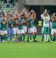 Jogadores do Palmeiras durante a partida entre Palmeiras BRA e Boca Juniors ARG, válida pela Copa Libertadores da América 2018, no Allianz Parque em São Paulo (SP), nesta quarta-feira (31)  Foto: Guilherme Rodrigues/Futura Press / Estadão