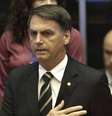 Bolsonaro durante sessão solene no Congresso Nacional  Foto: EPA / Ansa - Brasil