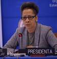 A presidente da CIDH, órgão de direitos humanos da Organização dos Estados Americanos (OEA), Margarette May Macaulay.  Foto: Divulgação/CIDH/OEA/Twitter / Estadão Conteúdo