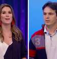 Rebeca Abravanel, filha de Silvio Santos, e Adriano, participante do 'Roda a Roda'.  Foto: Reprodução de 'Roda a Roda' (2018) / SBT / Estadão