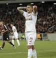 Luciano, do Fluminense, durante a partida contra o Atlético-PR pela semifinal da Copa Sul-Americana, na Arena da Baixada, em Curitiba (07/11/2018)  Foto: GUILHERME ARTIGAS/FOTOARENA / Estadão