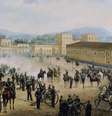 O quadro 'Proclamação da República', de Benedito Calixto; movimento que questiona rompimento com a monarquia ganhou força com as redes sociais  Foto: Centro Cultural São Paulo / BBC News Brasil