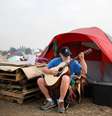 Kelly Boyer acampado em Chico, na Califórnia
 20/11/2018   REUTERS/Elijah Nouvelage   Foto: Reuters
