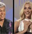 Sidney Magal e Pabllo Vittar participam do quadro 'Você por aqui?', do 'Fantástico'.  Foto: Reprodução do programa 'Fantástico' / Estadão Conteúdo
