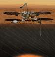 Sonda InSight, da Nasa, em ilustração Reuters/Nasa/JPL-Caltech/Divulgação via Reuters  Foto: Reuters