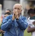 O técnico Felipão comemora a conquista do Brasileiro durante partida entre Vasco x Palmeiras, na 37ª rodada do Campeonato Brasileiro em São Januário, no Rio de Janeiro  Foto: DELMIRO JUNIOR/AGÊNCIA O DIA/AGÊNCIA O DIA/ESTADÃO CONTEÚDO / Estadão Conteúdo