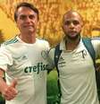 Jair Bolsonaro ao lado de Felipe Melo, em novembro de 2017  Foto: Reprodução/Twitter / Estadão