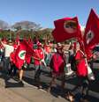 Protesto de integrantes do Movimento Sem Terra (MST) em Brasília (DF), no dia 14/08/2018  Foto: Gloria Tega / Futura Press