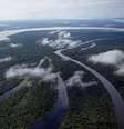 Vista aérea de mata e rios amazônicos  Foto: Bruno Kelly / Reuters