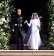 Príncipe Harry e Meghan Markle deixam a Abadia de St. George após seu casamento, em Windsor, na Inglaterra  Foto: Neil Hall / Reuters