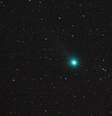O cometa 46P/Wirtanen vai aparecer na cor verde, como o cometa Lovejoy (foto), visto em 2015 no céu da Bulgária  Foto: Getty Images / BBC News Brasil