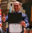 a foto o deputado Eduardo Bolsonaro durante a cerimônia de diplomação realizada pelo Tribunal Regional Eleitora. A sessão solene ocorreu na Sala São Paulo localizada na região Central da Capital.  Foto: ALES VALQUER/FRAMEPHOTO / Estadão